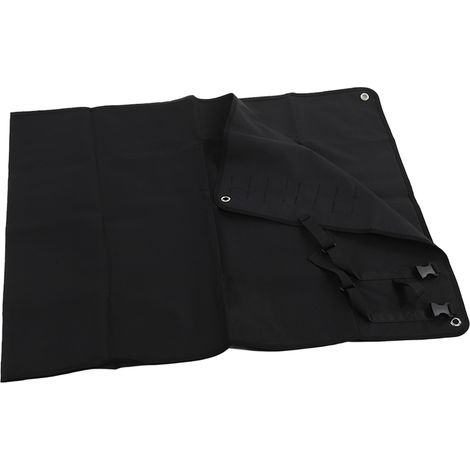 Tragbare und wasserdichte Strandmatte aus 900D Nylon mit Metallösen, weich und komfortabel, ideal für Picknicks und Camping (schwarz). (1/4)