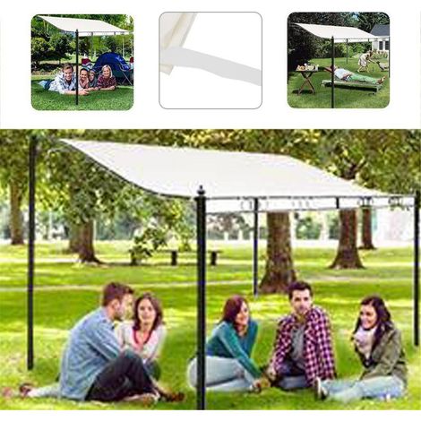 Toile d'Ombrage - Tente Parasole Extérieure pour Terrasse Jardin Piscine - 3x4 m - Tissu Polyester 280 g/m² avec Oeillets en Acier Inoxydable - 1 Pièce (1/5)