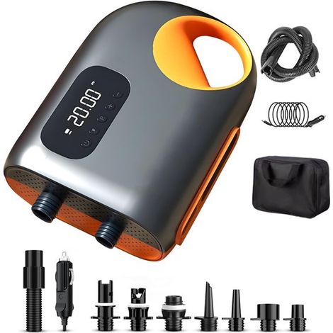 Bomba eléctrica - 20 PSI - 18000 mAh - Potente bomba para tablas de paddle surf, kayaks y colchones de aire (1/5)