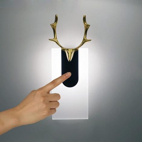 Applique murale à LED sans fil rechargeable par USB alimentée batterie veilleuse pour chambre coucher lampe tactile intensité variab (1/5)