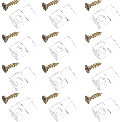 50 Pieces Drilling Hanging Mirrors Plastic Shelves Support without