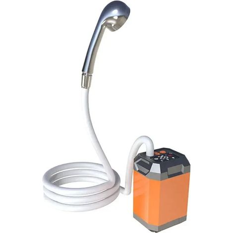 Douche de camping portable (9000 mAh, 1 mode) - Pompe de douche électrique rechargeable pour l'extérieur - Grande capacité - Idéale pour la randonnée et les voyages