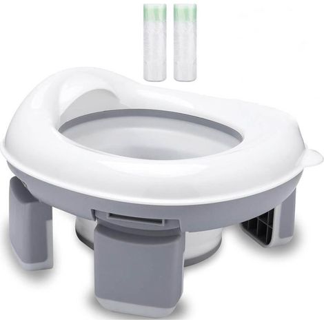 Réducteur de toilette - 1 unité - Plastique - Ergonomique - Pour enfants en bas âge - Blanc