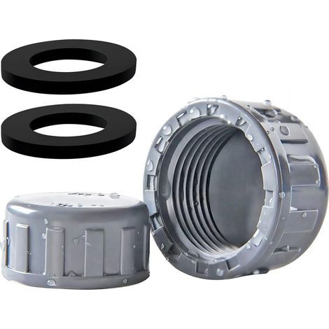 Stück 32-mm-PVC-Gewindestopfen, 30-mm-Innendichtung aus Gummi, für industrielle Wasserleitungen (1/5)