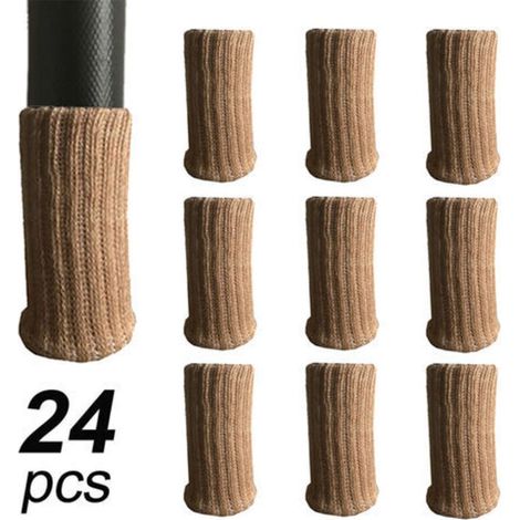 Set of 24 highly elastic, non-slip furniture protectors for chair legs, 2.5 to 5 cm in diameter. (1/5)
