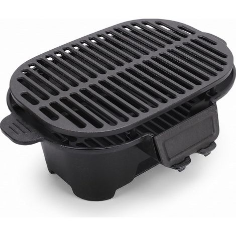Hibachi Grill, Gril à Charbon Portable, en Fonte, Style Yakitori Japonais, pour Camping en Plein Air, Barbecue, Pique-nique (1/5)