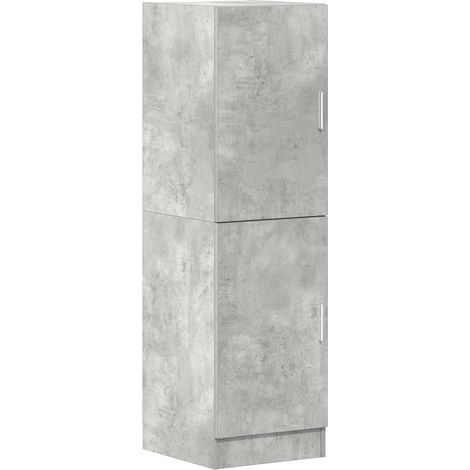 Armario de cocina multifuncional práctico para almacenamiento 38 x 41,5 x 131,5 cm madera gris hormigón 020051305 (1/5)