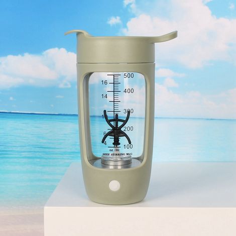 Shaker Électrique USB - Bouteille À Mélange Automatique Pour Poudre Protéinée - 410 g - Rechargeable - Portable - 1 Pièce (1/3)