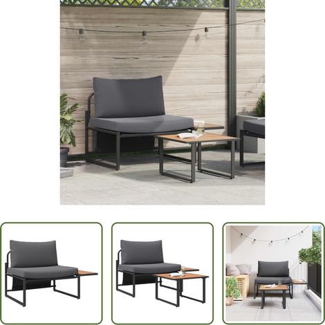 Gartenstuhl - Gartensofa-set 2 pcs Anthrazit Stahl (1/5)