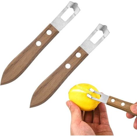 Pelapatate per limoni (2 pezzi), pelapatate per arance, grattugia per scorza di agrumi, utensile da cucina, decorazione per cocktail, pratico utensile da cucina, lama in acciaio inox (1/5)