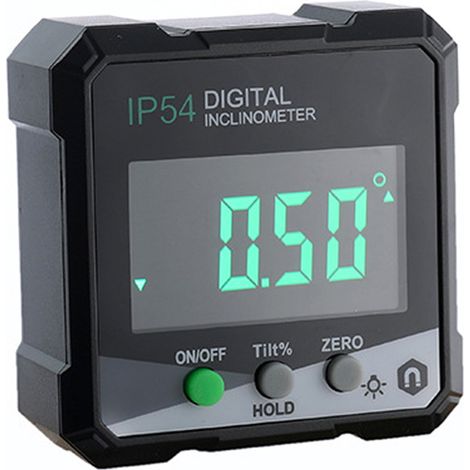 Digitaler Neigungsmesser 4 x 90°, IP54 wasserdicht, LCD-Bildschirm, magnetische Anzeige, Winkelmesser, grün DLW30 GRD (1/5)