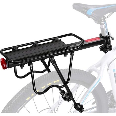 Portapacchi regolabile in alluminio per biciclette fino a 25 kg, per reggisella fino a 33 mm di diametro (1/5)