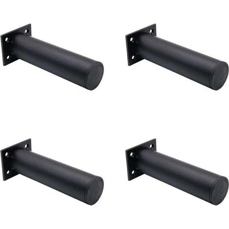 4 Pieds De Meubles Réglables Noir Mat, En Alliage D'aluminium 38x150 Mm, Pieds De Support De Table Basse De Meuble Tv, Pied De Support De Canapé De Meuble