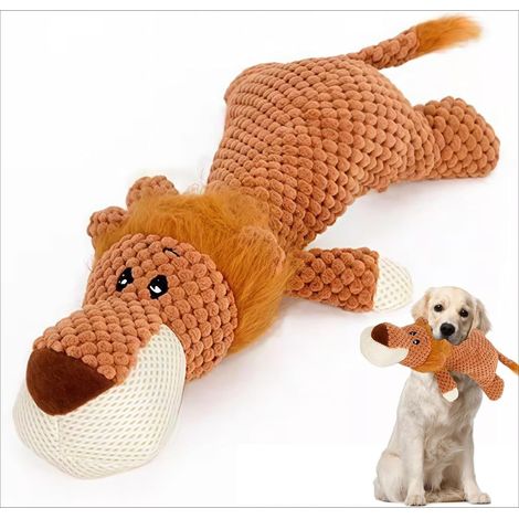 Peluche indestructible pour chien - Lion couineur, jouet à mâcher résistant adapté aux petites et grandes races