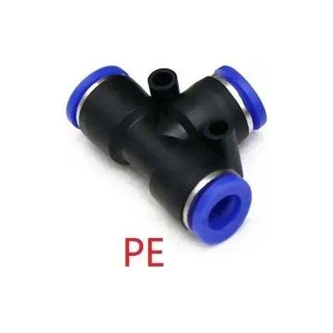 (PE-16mm) 5/10 raccords pour tube pneumatique OD T Y L I Tpye PV en plastique, connecteur rapide à enfoncer pour tuyau. (1/5)