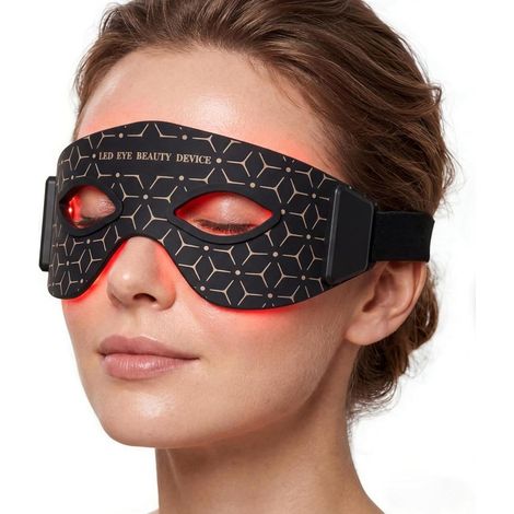 LED Augenmaske rot Lichttherapie, gegen Augenringe, entspannte Augenpflege Zuhause Schönheit (1/5)