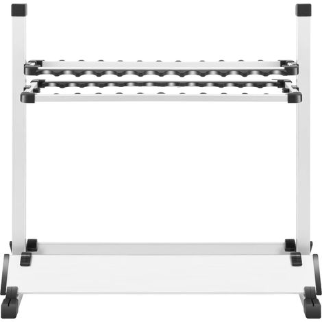 Soporte para cañas de pescar, con capacidad para 24 cañas, duradero y fácil de instalar, color plata. (1/2)