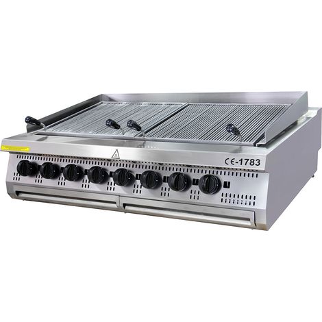 Premium Chargrill - 8 Zones - Triple - Prof. 90 cm - Gaz - Maxima
