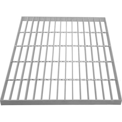 Canaleta Drenaje Cuadrícula Malla Rejilla Acero Galvanizado para Pasarela Pasillo Forja Piso Suelo Desagüe Resistencia a Intemperie 500x500x30mm Espesor Metal 4mm Capacidad Carga 250kg (1/5)