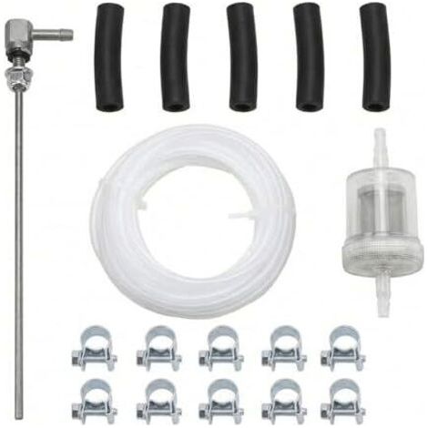 Kit de Tuyau Chauffage Carburant 18 Pièces, kit complet chauffage diesel avec tuyau retour gasoil, filtre, accessoires voiture pour véhicules, camping car et bateaux - (1/5)