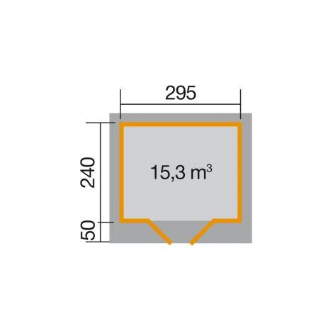 Designh.Marlo 126 Gr.2, anthrazit, B295 x T240 cm