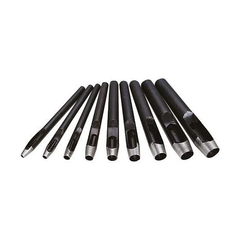 Jeu de 9 emporte pieces en coffret pour cuir carton plastique (1/2)