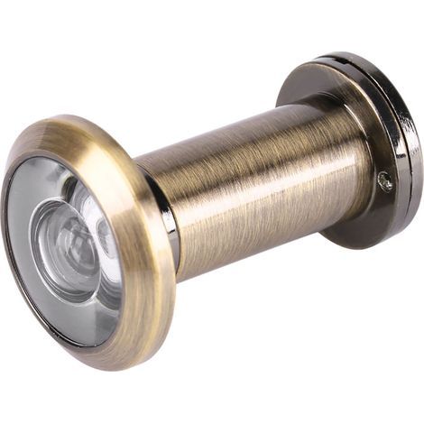 2 Pièces Oeil de Porte Sécurisé 220° avec Couvercle, Sécurité Maison (16mm Doré) (1/5)