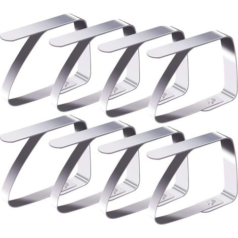 Vtizikl Pinces à nappe , lot de 8 pinces antidérapantes en acier inoxydable (1/4)