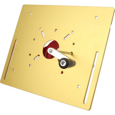 Manuelle Hebevorrichtung für Frästisch, Hebesystem-Set für Spindelfräse, goldene Metallgrundplatte, Einsatz für Arbeitstisch (1/5)