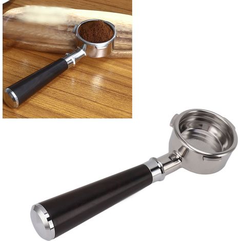 Barsetto 58 mm dreizinkiger Edelstahlgriff für Espressomaschine, Ausführung A, lila Sandelholz (1/5)