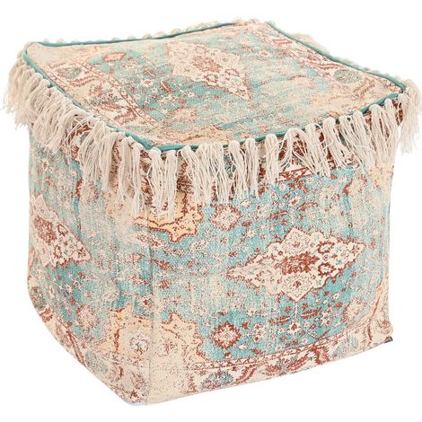 DKD Home Decor Coussin Marron Vert Frange Arabe 40x40 cm (1/3)