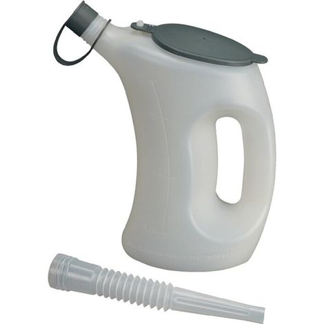 Triuso Messbecher 2 l, mit Schutzdeckel/Schutzkappe/Flexauslauf HDPE PRESSOL