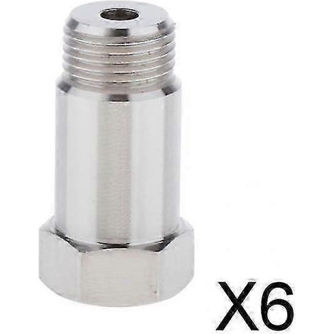 6 adaptadores espaciadores de extensión para sensor de oxígeno de acero inoxidable, 45 mm, M18 x 1.5 SZRH AM