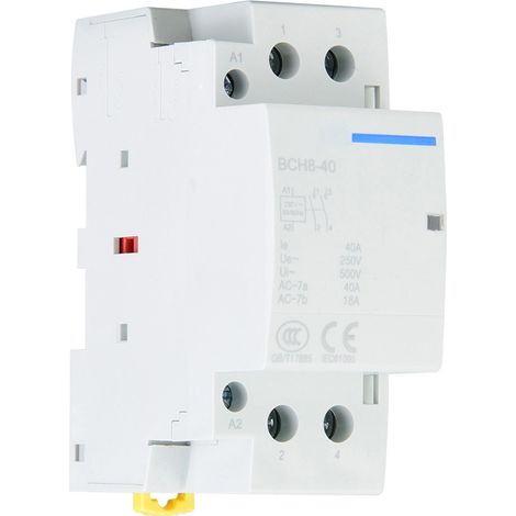 Contattore AKLOSIPY 2P 40A a basso consumo energetico per montaggio su guida DIN / 60Hz per un controllo elettrico silenzioso in un design compatto
