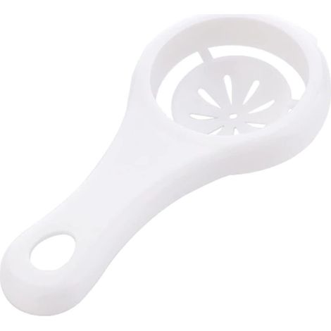 Séparateur de blanc d'œuf et de jaune d'œuf, outil de pâtisserie avec poignée (blanc) (1/3)
