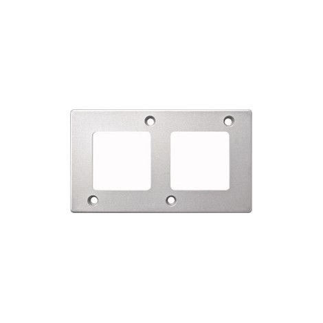 Plaques de finition anti-vandalisme, 2 postes - aluminium - Schneider Electric - MTN480260
