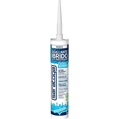 Saratoga Sigillante Ibrido Alte Prestazioni 280ml Bianco per Esterno