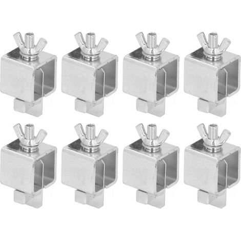 Pince de soudage bout à bout en alliage d'aluminium, couleur argent, Kit de pinces papillon pour soudage de panneaux de carrosserie automobile, 8 pièces (1/4)