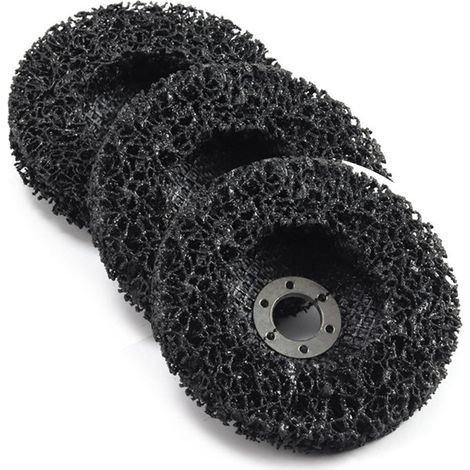 Lot de 3 disques à poncer en résine élastique (11,4 cm, 85 g) pour le ponçage, le décapage de peinture et l'élimination de la rouille sur le bois, le métal et la pierre. (1/5)