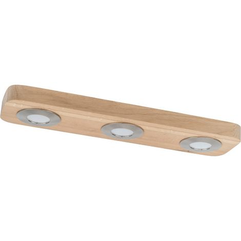 Sunniva Plafonnier Incl. 3xLED 5W Chêne Huilé / Satin Métal (1/2)