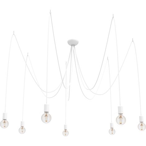 Lampadario sospeso Nowodvorski Spider bianco 7xE27 Ø300cm moderno (1/2)