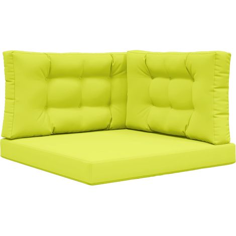 Cojín para sofá de exterior 3 pcs Verde Poliéster vidaXL