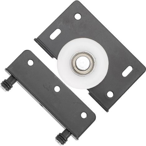 2 roulettes pour porte coulissante en verre, roulettes pour porte de fenêtre, poulie de guidage métallique pour armoire (1/5)