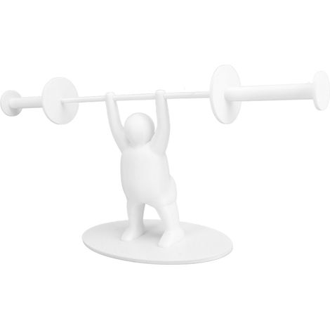 Porte-papier toilette amusant en forme d'haltérophile – Support sur pied imprimé en 3D – Décoration originale pour salle de bain (1/4)