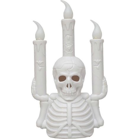 Lampe bougeoir en forme de crâne élégante, décoration pour les fêtes d'Halloween