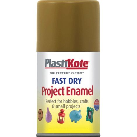 Fast Dry Antique Gold Enamel Aerosol Spray - 100ml by Plasti-Kote