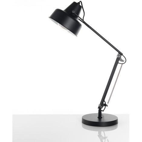 Lampada da tavolo in metallo nero cm. H.65 x L.21,5 x P.45