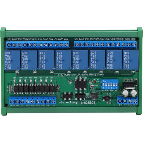 Carte de relais 8 entrées 8 sorties, module d'extension PLC DIN 35mm, 24V, pour applications industrielles