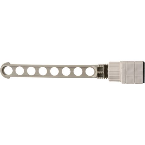 Étendoir à vêtements portable en plastique gris, multifonctionnel, à 8 trous, peu encombrant, à fixer sur un cadre de fenêtre (1/5)