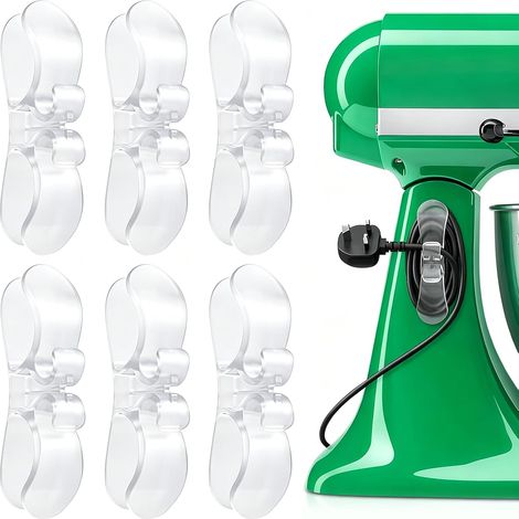 6 Pièces Organisateur de Câbles, Organisateur de Câbles pour Appareil, Range Cable en Forme de Papillon, pour Cuiseur à Riz, Appareils de Cuisine, Equipements de Bureau (1/5)